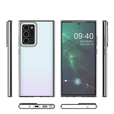 Galaxy Note 20 Ultra Uyumlu Zore Süper Silikon Kapak-Renksiz