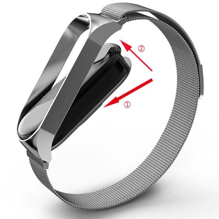 Mi Band 5 Uyumlu KRD-01 Metal MKST Kordon-NO3