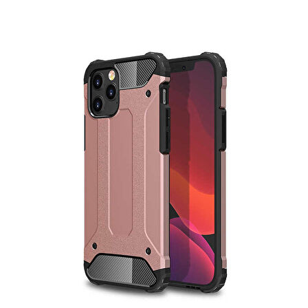 iPhone 12 Pro Uyumlu Zore Crash Silikon Kapak-Rose Gold