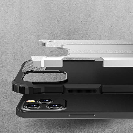 iPhone 12 Pro Uyumlu Zore Crash Silikon Kılıf-Gri