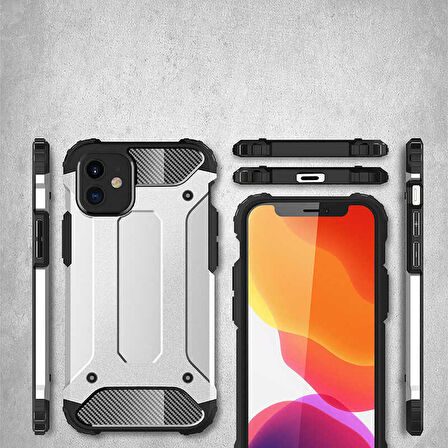 iPhone 12 Uyumlu Zore Crash Silikon Kapak-Mavi