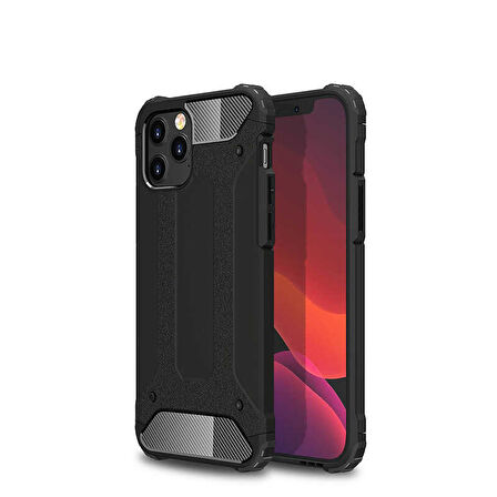 iPhone 12 Pro Max Uyumlu Zore Crash Silikon Kılıf-Siyah