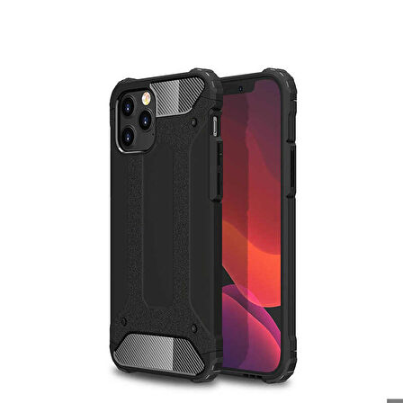 iPhone 12 Pro Max Uyumlu Zore Crash Silikon Kapak-Siyah