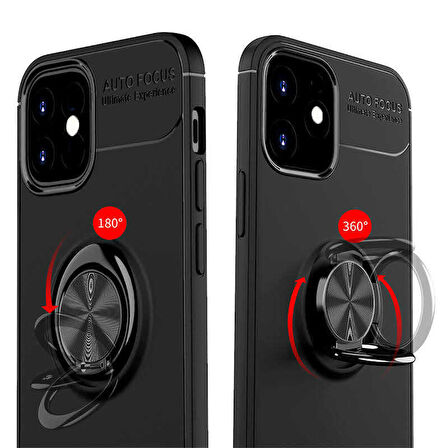 iPhone 12 Mini Uyumlu Zore Ravel Silikon Kapak-Siyah