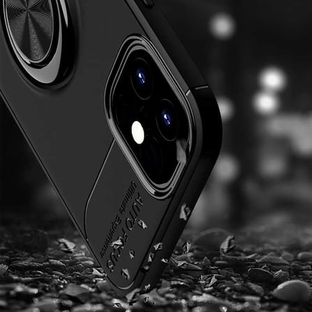 iPhone 12 Mini Uyumlu Zore Ravel Silikon Kılıf-Siyah-Rose Gold