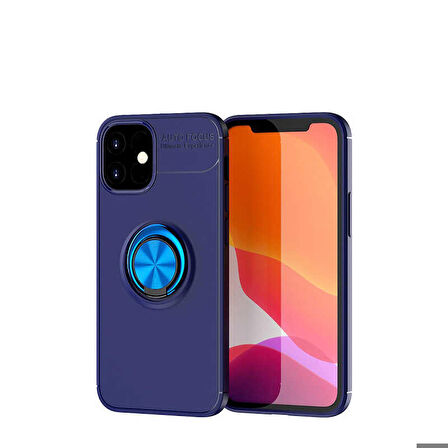 iPhone 12 Mini Uyumlu Zore Ravel Silikon Kapak-Mavi