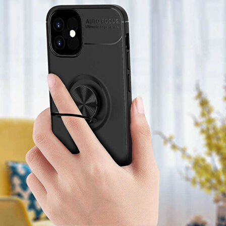 iPhone 12 Uyumlu Zore Ravel Silikon Kılıf-Siyah-Mavi