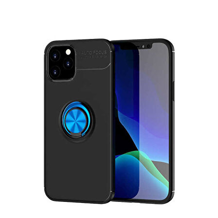 iPhone 12 Pro Uyumlu Zore Ravel Silikon Kılıf-Siyah-Mavi