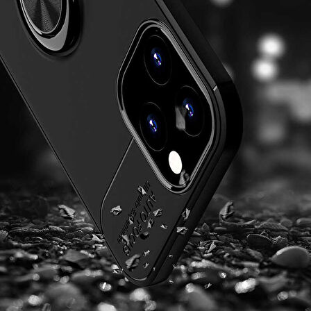 iPhone 12 Pro Uyumlu Zore Ravel Silikon Kılıf-Siyah-Mavi