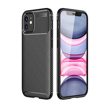 iPhone 12 Uyumlu Zore Negro Silikon Kılıf-Siyah