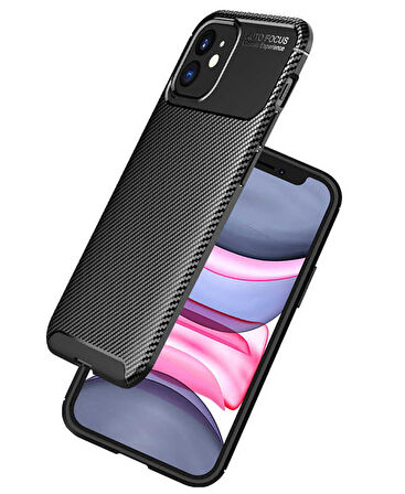 iPhone 12 Uyumlu Zore Negro Silikon Kılıf-Siyah