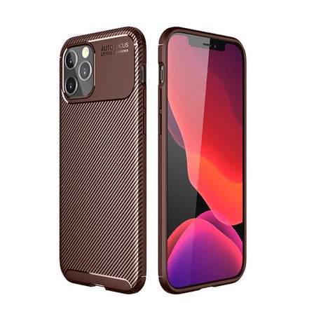 iPhone 12 Pro Uyumlu Zore Negro Silikon Kılıf-Kahverengi