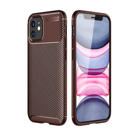 iPhone 12 Uyumlu Zore Negro Silikon Kılıf-Kahverengi