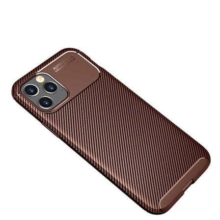iPhone 12 Pro Max Uyumlu NRTK Negro Silikon Kılıf-Kahverengi