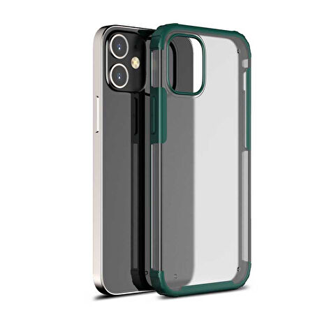 iPhone 12 Mini Uyumlu Zore Volks Kılıf-Koyu Yeşil