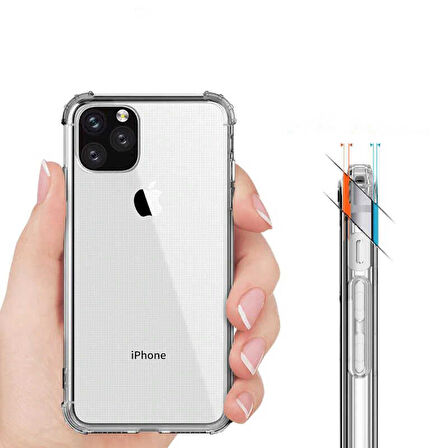 iPhone 12 Uyumlu Zore Nitro Anti Shock Silikon-Renksiz