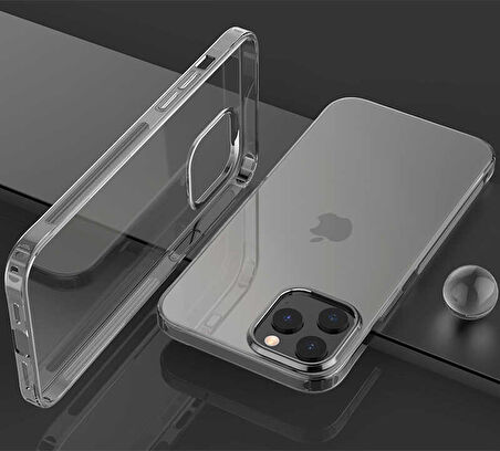iPhone 12 Pro Max Uyumlu Zore İmax Silikon-Renksiz