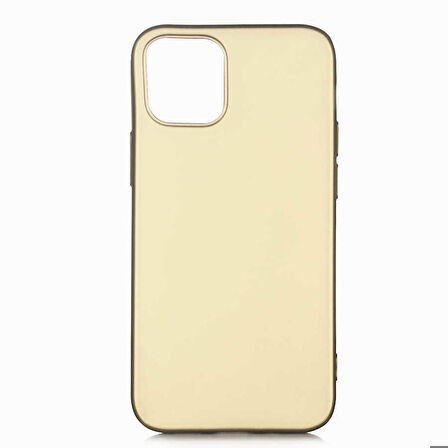 iPhone 12 Pro Uyumlu Zore Premier Silikon Kapak-Gold