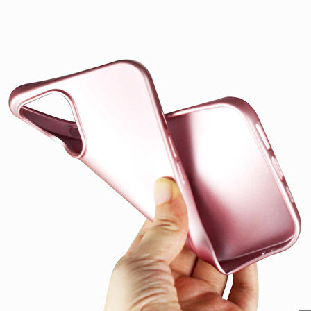 iPhone 12 Uyumlu Zore Premier Silikon Kapak-Rose Gold