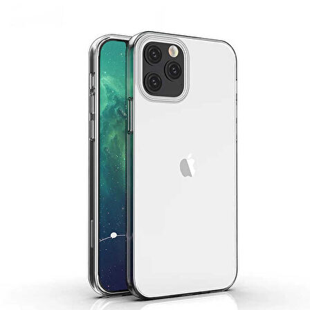 iPhone 12 Pro Uyumlu Zore Süper Silikon Kapak-Renksiz