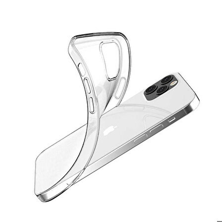 iPhone 12 Pro Uyumlu Zore Süper Silikon Kapak-Renksiz