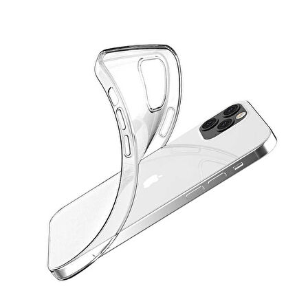 iPhone 12 Pro Uyumlu Zore Süper Silikon Kılıf-Renksiz