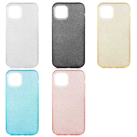 iPhone 12 Mini Uyumlu Zore Shining Silikon-Gold
