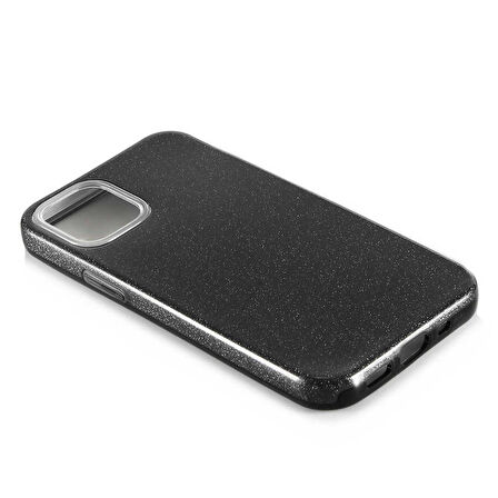 iPhone 12 Mini Uyumlu Zore Shining Silikon-Gold