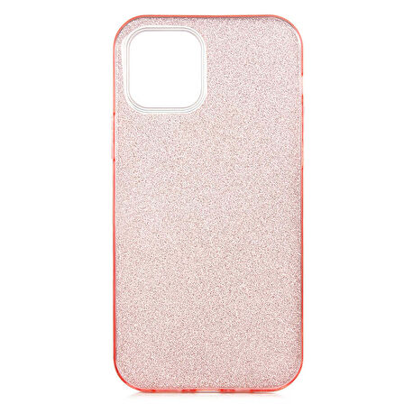 iPhone 12 Pro Max Uyumlu Zore Shining Silikon-Rose Gold