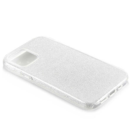 iPhone 12 Pro Max Uyumlu Zore Shining Silikon-Gri
