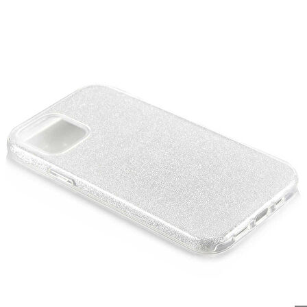 iPhone 12 Pro Max Uyumlu Zore Shining Silikon-Mavi