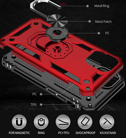 iPhone 12 Mini Uyumlu Zore Vega Kılıf-Siyah