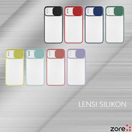 iPhone X Uyumlu Zore Lensi Kapak-Turkuaz
