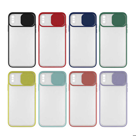 iPhone X Uyumlu Zore Lensi Kapak-Turkuaz