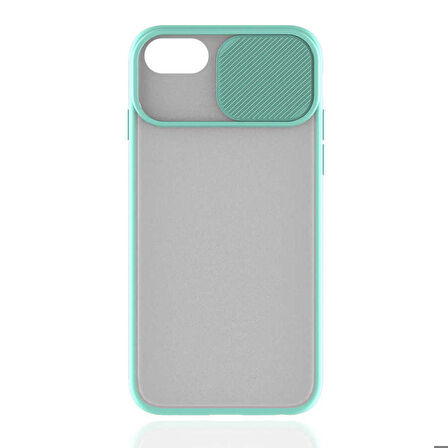 iPhone 7 Uyumlu Zore Lensi Kapak-Turkuaz