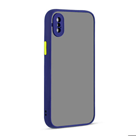 iPhone X Uyumlu Zore Hux Kapak-Lacivert