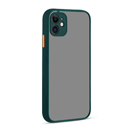 iPhone 12 Mini Uyumlu Zore Hux Kapak-Koyu Yeşil
