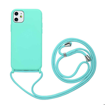 iPhone 11 Uyumlu Zore Ropi Kapak-Turkuaz