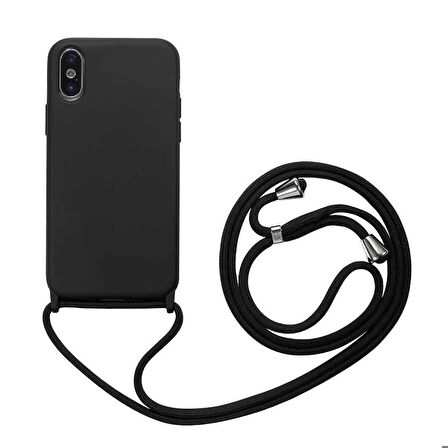 iPhone XS 5.8 Uyumlu Zore Ropi Kapak-Siyah