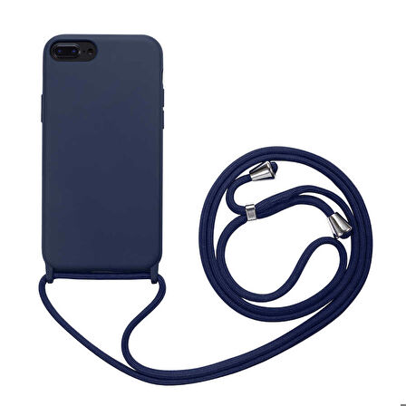 iPhone 8 Plus Uyumlu Zore Ropi Kapak-Lacivert
