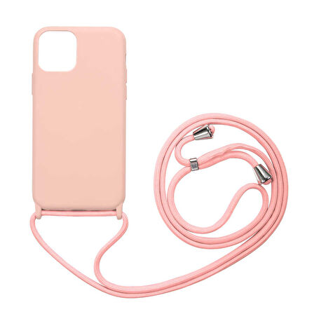 iPhone 12 Mini Uyumlu Zore Ropi Kılıf-Pembe Açık