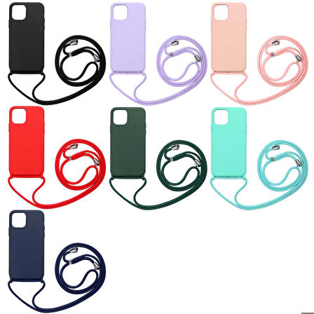 iPhone 12 Mini Uyumlu Zore Ropi Kapak-Koyu Yeşil