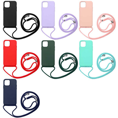 iPhone 12 Uyumlu Zore Ropi Kılıf-Pembe Açık