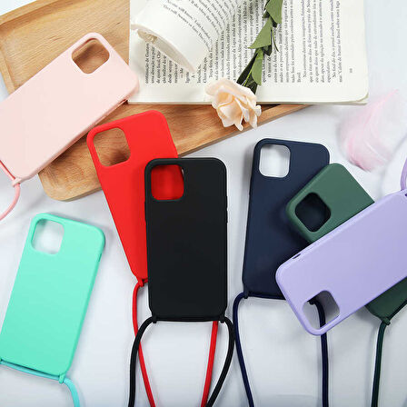 iPhone 12 Uyumlu Zore Ropi Kılıf-Koyu Yeşil