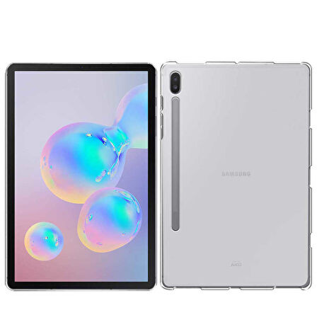 Galaxy Tab S7 Plus T970 Kılıf  Uyumlu ​FRMS Tablet Süper Silikon Kapak-Siyah