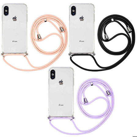 iPhone XS Max 6.5 Uyumlu Zore X-Rop Kapak-Renksiz