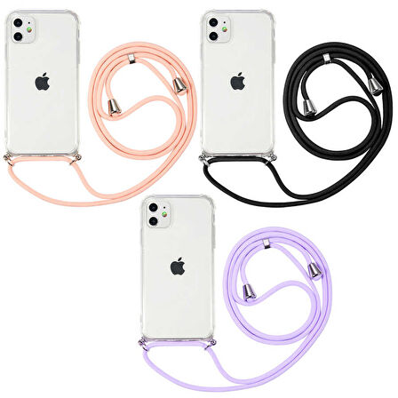 iPhone 11 Uyumlu Zore X-Rop Kılıf-Renksiz