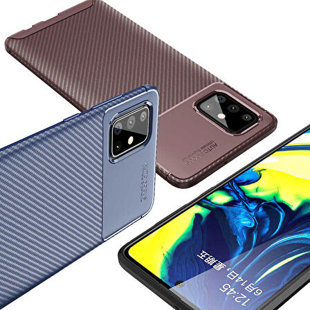 Galaxy M31S Uyumlu Zore Negro Silikon Kapak-Lacivert