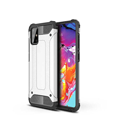 Galaxy M31S Uyumlu Zore Crash Silikon Kapak-Gri