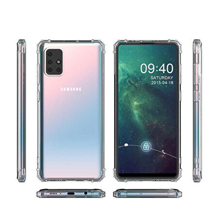 Galaxy M31S Uyumlu Zore Nitro Anti Shock Silikon-Renksiz